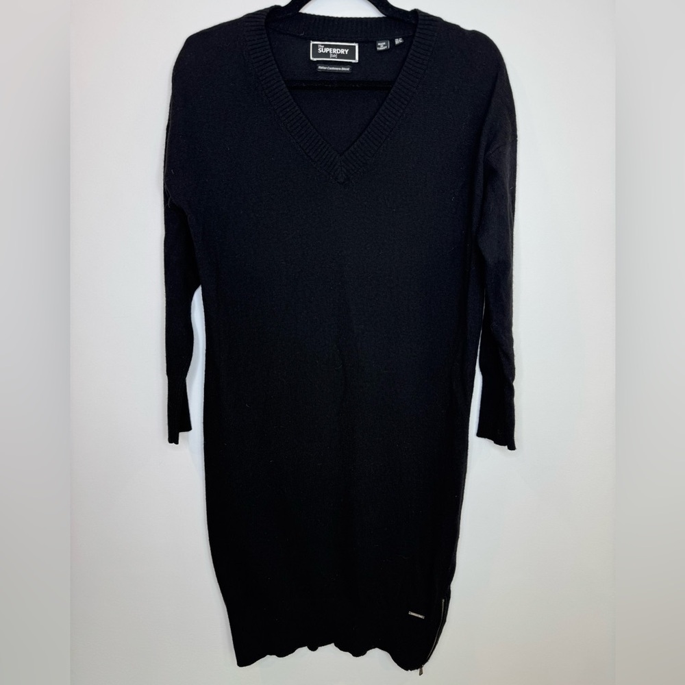 The Superdry Black italien Cashmere Blend Sweater dress size 6